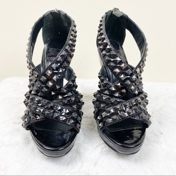 Burberry Prorsum Knight runway studded strappy cage gladiator chunky heel sandal - Picture 1 of 9